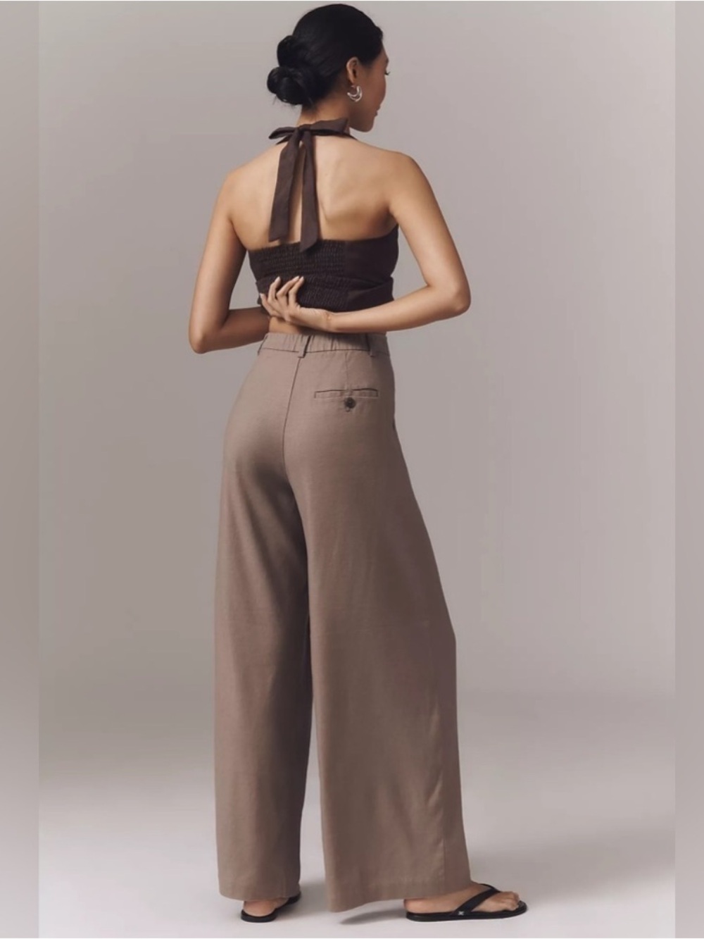 Anthropologie Avery Linen Pleated Wide-Leg Trousers by
Maeve Linen Blend XXS - Picture 3 of 6